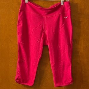 Nike Dri-Fit Capris (Size L;Hot Pink)